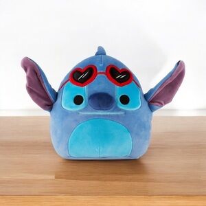 Original Squishmallows 8" Disney Stitch With Heart Sunglasses EUC